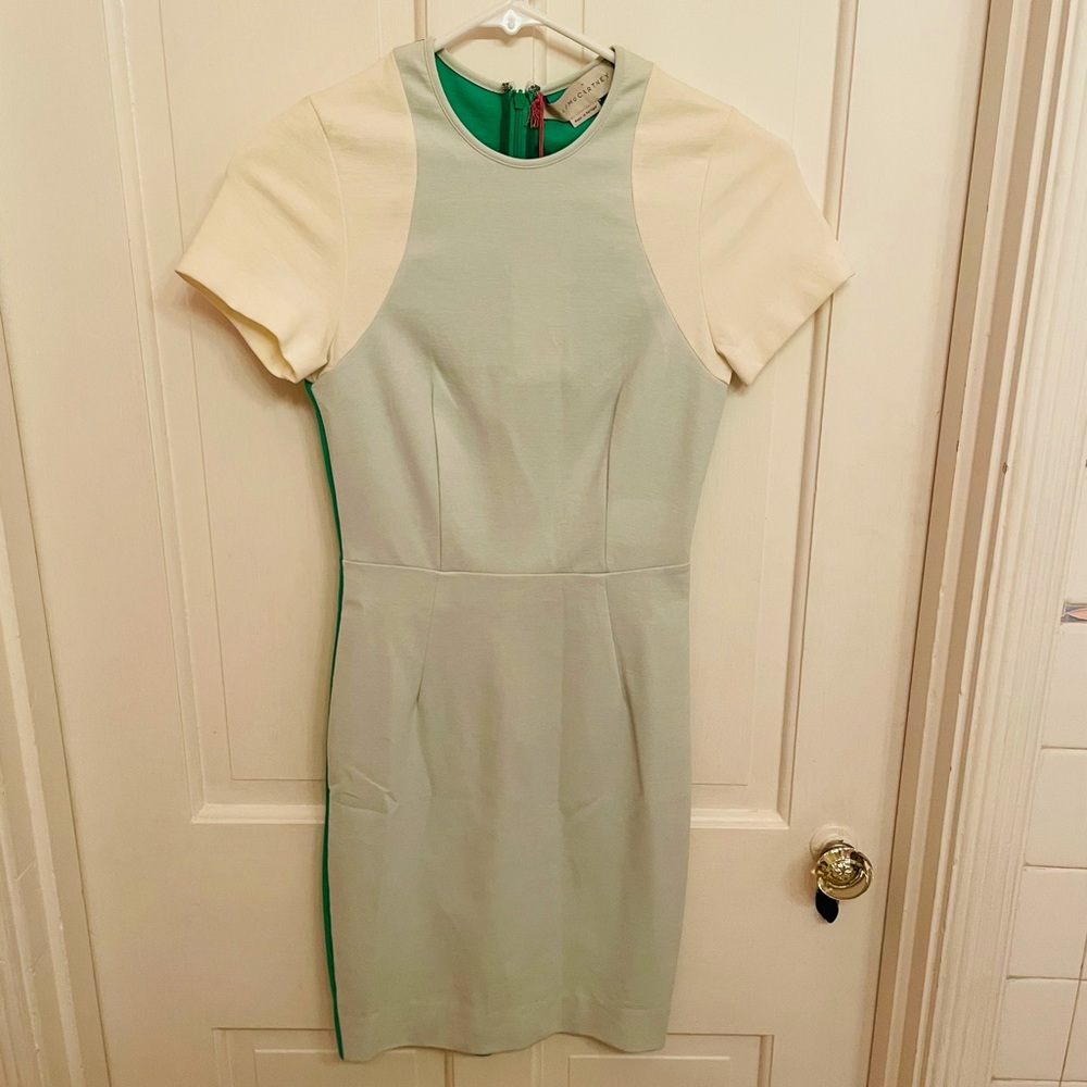 Stella McCartney color block stretch mini dress
